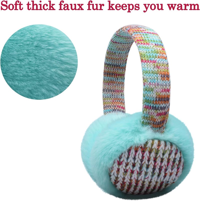 EDCYF Kids Knit EarMuffs Plush Warm Ear Muffs Winter Cold Weather Ear Warmer for Boys Girls - Image 5